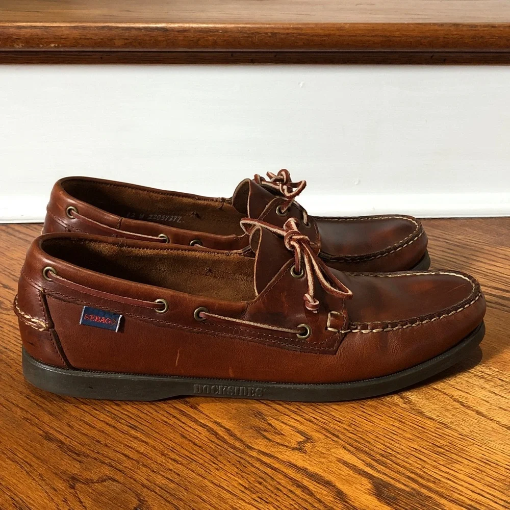 Sebago Classic Joe Men’s Boat Shoes Size 12w in Preloved Condition!